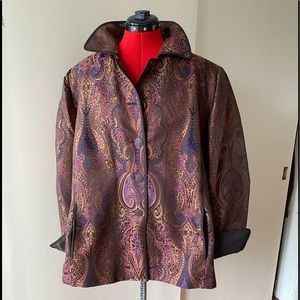 🧥HOST PICK 🖤💜❤️Ellen Tracy 100% Silk Jacket